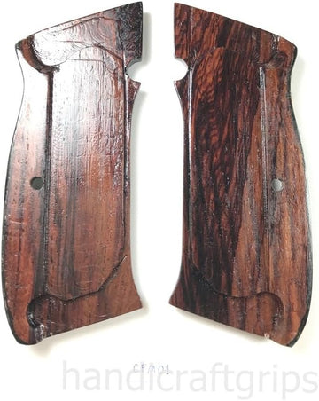 Poignée En Noyer Racine Pour CZ 75, 75B, 75BD, 85 KADET SHADOW1 - Style Et Prise Premium