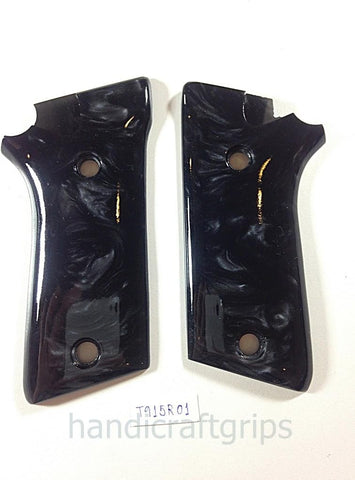 handicraftgrips New Taurus PT911 PT940 PT 911 940 Full Size Grips Black Pearl Resin Polymer Polyester Smooth Beautiful Grips Handmade Birthday Gift Sport for Men Man #P911R01