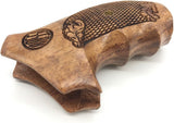 RRW05 ## New Grips Rossi small frame round butt grips R352 R461 R462 six shot in .38 Special or .357 Magnum Grips Checkered Hardwood Hard Wood Handmade Birthday Gift by handicraftgrips