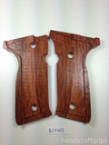 New Beretta Cougar 8000 8045 Full Size Grips FULL SIZE Hardwood Wood Checkered Handmade #BCFW01