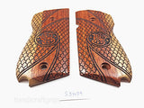 NEW Smith and Wesson S&W Model 39, 52, 439, 539, 639 , 9 Mm, Round Butt Grips Hardwood Wood Smooth Handmade Handcraft Gift Sport for men Skull birthday Newyear Christmas #S3W09