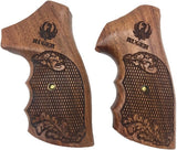 handicraftgrips GPW27## New Ruger GP100 Super Redhawk Grips Checkered Laser Flower Engraved Hard Wood Finger Groove Handmade Birthday Newyear Christmas Gift Sport for Men Fathers Day Handcraft By