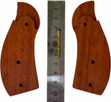 Smith & Wesson K/l Frame Round Butt Grips Hardwood Checkered Handmade #Krw24