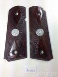 New Colt 1911 1991 Compact Size Kimber Clones Springfield Hardwood Wood Checkered Silver Medallions Handmade #Acw03