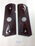 New Colt 1911 1991 Compact Size Kimber Clones Springfield Hardwood Wood Checkered Silver Medallions Handmade #Acw03
