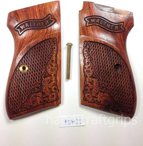 New Walther S&W PPK/S walther ppk/s Pistol Grips hardwood Hard Wood Lazer Checkered Handmade Beautiful Handcraft Special Design Grips Sport for Men Birthday Gift #PSW11