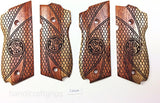 NEW Smith and Wesson S&W Model 39, 52, 439, 539, 639 , 9 Mm, Round Butt Grips Hardwood Wood Smooth Handmade Handcraft Gift Sport for men Skull birthday Newyear Christmas #S3W09