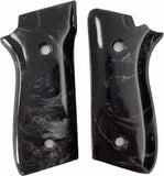 handicraftgrips New Taurus Pt92 Pt99 Pt100 Pt101 Decocker PT pt 92 99 100 101 Black Pearl Color Polymer Resin Grips Handmade #Tpr02