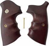 New Smith & Wesson S&W N Frame Round Butt Grips Smooth Silver Medallions Hardwood Finger Groove Open Back Birthday Newyear Sport for Men for him Special Design Handcraft #NRW04