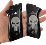 New Taurus Pt92 Pt99 Pt100 Pt101 Decocker PT pt 92 99 100 101 Grips Black Pearl Color Polymer Resin Lazer Skull Handmade Birthday Newyear Sport for Men for him Design Handcraft #Tpr05
