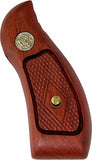 Smith & Wesson K/l Frame Round Butt Grips Hardwood Checkered Handmade #Krw24