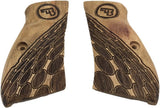 CCW45 ## New Cz75 Cz85 CZ 75 85 Cz 75/85 CZ P-01 CZ P-06 Compact Size Grips Laser Logo Hard Wood Checkered Handmade Handcraft Beautiful Skull Sport for Men Birthday Gift By Handicratgrips