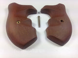 Smith & Wesson K/l Frame Round Butt Revolver Grips Hardwood Wood Finger Groove Smooth Open Back Handmade #Krw38