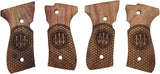 BFW22 ## New Beretta92 Beretta 92 92F 92G 92FS FS 92SB 96 M992 M9 Full Size Grips Laser Logo Hard Wood Checkered Handmade Gift Sport for Men Birthday Newyear Christmas Skull Design by Handicrftgrips