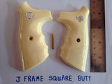 Resin Polyester Handmade J Frame Square Butt Grips S&w Tauras Spring Field Kimber