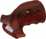 handicraftgrips New Smith & Wesson N Frame Square Butt Grips Checkered Hardwood Finger Groove Open Back #Nsw17