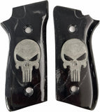 New Taurus Pt92 Pt99 Pt100 Pt101 Decocker PT pt 92 99 100 101 Grips Black Pearl Color Polymer Resin Lazer Skull Handmade Birthday Newyear Sport for Men for him Design Handcraft #Tpr05