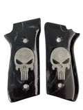 New Taurus Pt92 Pt99 Pt100 Pt101 Decocker PT pt 92 99 100 101 Grips Black Pearl Color Polymer Resin Lazer Skull Handmade Birthday Newyear Sport for Men for him Design Handcraft #Tpr05