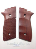 New Taurus PT945 PT 945 Grips Hardwood Hard Wood Checkered Finger Groove Beautiful Grips Handmade Birthday Newyear Sport for Men Man Handcraft #T945W01