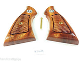 New Smith & Wesson K/L S&W K L Frame Square Butt Revolver Grips Hardwood Hard Wood Finger Groove Smooth Handmade Beautiful Handcraft Special Design Grip Sport for Men Birthday Gift #Ksw45