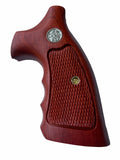 Smith & Wesson K/l Frame Square Butt Revolver Grips Hardwood Finger Groove Checkered Handmade #Ksw21