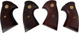 handicraftgrips New Colt Python Grips I/E Frame Checkered Open Back Hardwood Handmade Gold Medallions #Pyw13