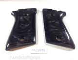 handicraftgrips New Taurus PT911 PT940 PT 911 940 Full Size Grips Black Pearl Resin Polymer Polyester Smooth Beautiful Grips Handmade Birthday Gift Sport for Men Man #P911R01