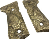 BFG01 ## New Beretta92 Beretta 92 92F 92G 92FS FS 92SB 96 M992 M9 Full Size Grips aluminium gold plated Hand Engraved Handcraft Birthday Fathers day Christmas Newyear Gift Sport Men By handicraftgrips