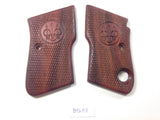 Beretta 950 950B 950BS .22 Short .25 ACP Grips grips Checkered hardwood Cut Out for Safety with safety cut Lazer handmade beautiful #B9W07