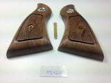 Smith & Wesson K/l Frame Square Butt Revolver Grips Hardwood Checkered Handmade #Ksw24