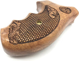 RRW05 ## New Grips Rossi small frame round butt grips R352 R461 R462 six shot in .38 Special or .357 Magnum Grips Checkered Hardwood Hard Wood Handmade Birthday Gift by handicraftgrips