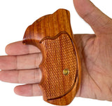 handicraftgrips Rossi Small Frame Round Butt Revolver Grips Checkered Hardwood Handmade