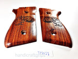 New Taurus Pt92 Pt99 Pt100 Pt101 with Decocker PT pt 92 99 100 101 Hardwood Wood Lazer Grips grips Handmade Checkered Handmade #Tpw11