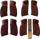 handicraftgrips New Cz75 Cz85 Grips Cz 75/85 Compact Size Hardwood Checkered Handmade #Ccw01