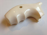 New Smith & Wesson S&w J Frame Round Butt Bodyguard Grips Open Back Smooth White Ivory Color Polymer Resin Handmade