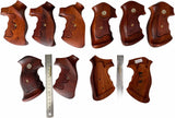 handicraftgrips New Smith & Wesson S&W N Frame Square Butt Grips Checkered Hardwood Wood Handmade #Nsw22
