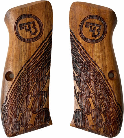 New grips Cz75 Cz85 CZ SP-01 CZ 75B 75BD CZ75B 75 B grips Lazer Full Size Hard wood Hardwood Checkered Handmade Birthday Gift Sport for Men #Cfw13