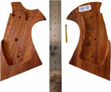 handicraftgrips New Smith & Wesson N Frame Round Butt Grips Checkered Hardwood Open Back #NRW01