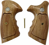 Smith & Wesson K/l K L Frame Round Butt Revolver Grips Hardwood Wood Finger Groove Smooth Open Back Handmade #Krw44