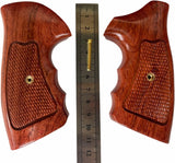 New Rossi Small Frame Square Butt Revolver Grips Checkered Hardwood Handmade #Rsw21