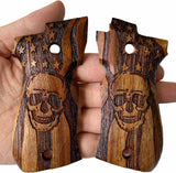 New Beretta 81 and 84 F/fs .380 81F 81FS 84F 84FS Hard Wood Checkered Handmade Handcraft Gift Birthday Christmas Newyear Sport for Men Laser Lazer Skull Special Design Beautiful #B8w09