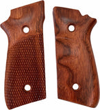 New Taurus Pt92 Pt99 Pt100 Pt101 with Decocker PT pt 92 99 100 101 Hardwood Wood Checkered Finger Groove Grips Grips Handmade Checkered Handmade #Tpw13