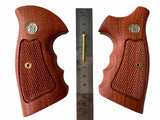 New Smith & Wesson S&W N Frame Square Butt Grips Checkered Finger Groove Open Back Hardwood Wood Handmade #Nsw23