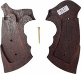 New Smith & Wesson S&W N Frame Round Butt Grips Smooth Silver Medallions Hardwood Finger Groove Open Back Birthday Newyear Sport for Men for him Special Design Handcraft #NRW04