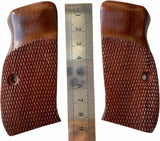 handicraftgrips New Cz75 Cz85 Grips Cz 75/85 Compact Size Hardwood Checkered Handmade #Ccw01