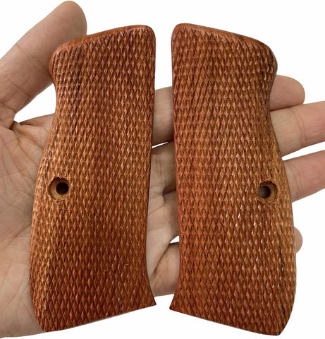 Cfw01 ## New grips Cz75 Cz85 CZ SP-01 CZ 75B 75BD CZ75B 75 B grips Full Size Hard wood Hardwood Checkered Handmade Beautiful Handcraft Sport for Men Birthday Gift by Handicraftgrips