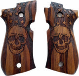 New Beretta 81 and 84 F/fs .380 81F 81FS 84F 84FS Hard Wood Checkered Handmade Handcraft Gift Birthday Christmas Newyear Sport for Men Laser Lazer Skull Special Design Beautiful #B8w09