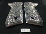 New Beretta92 Beretta 92 92F 92G 92FS FS 92SB 96 M992 M9 Full Size Grips FULL SIZE Aluminum Hand Engraved Handmade #BFL08