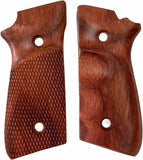 New Taurus Pt92 Pt99 Pt100 Pt101 with Decocker PT pt 92 99 100 101 Hardwood Wood Checkered Finger Groove Grips Grips Handmade Checkered Handmade #Tpw13