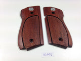 NEW S&w Model 39, 52, 439, 539 and 639 Grips 9 Mm Grips Hardwood Checkered Silver Medallions Handmade #S3w01